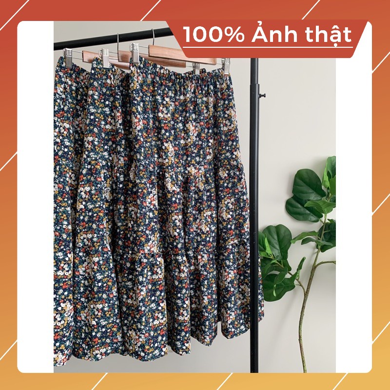 CHÂN VÁY MAXI HOA NHÍ SIÊU MÁT có bigsize eo 60-85cm