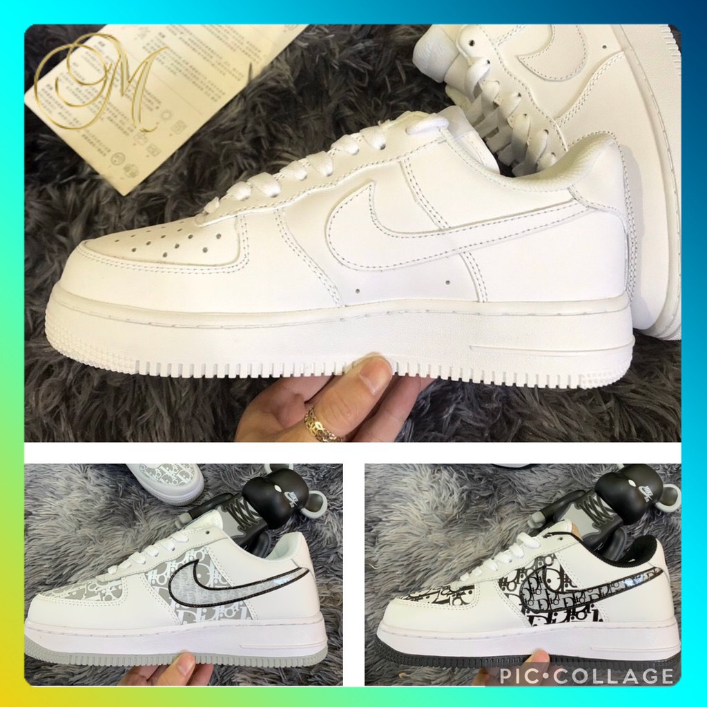 Giày thể thao sneaker nam nữ Air Force 1,Dio đen,Dio xám cực phong cách cá tính