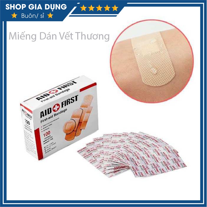 Hộp 100 Miếng Băng Cá Nhân Dán Vết Thương