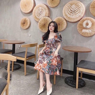Đầm hoa gấm