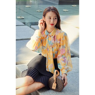 Sơ mi lụa hoa -HBSM814