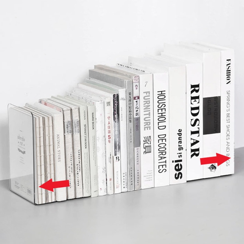 Bộ 2 Giá Đỡ Sách Bằng Acrylic Trong Suốt Tiện Dụng Cho Văn Phòng / Trường Học