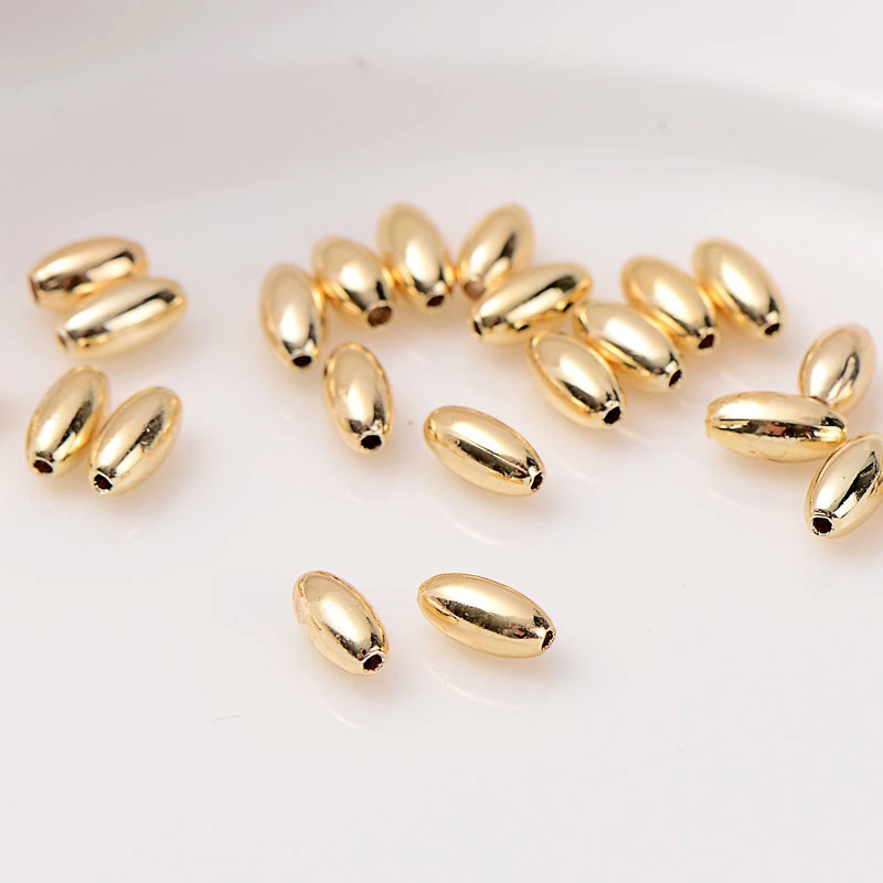 Bộ 10 Hạt Đồng 14K Dùng Làm Vòng Tay/Dây Chuyền diy