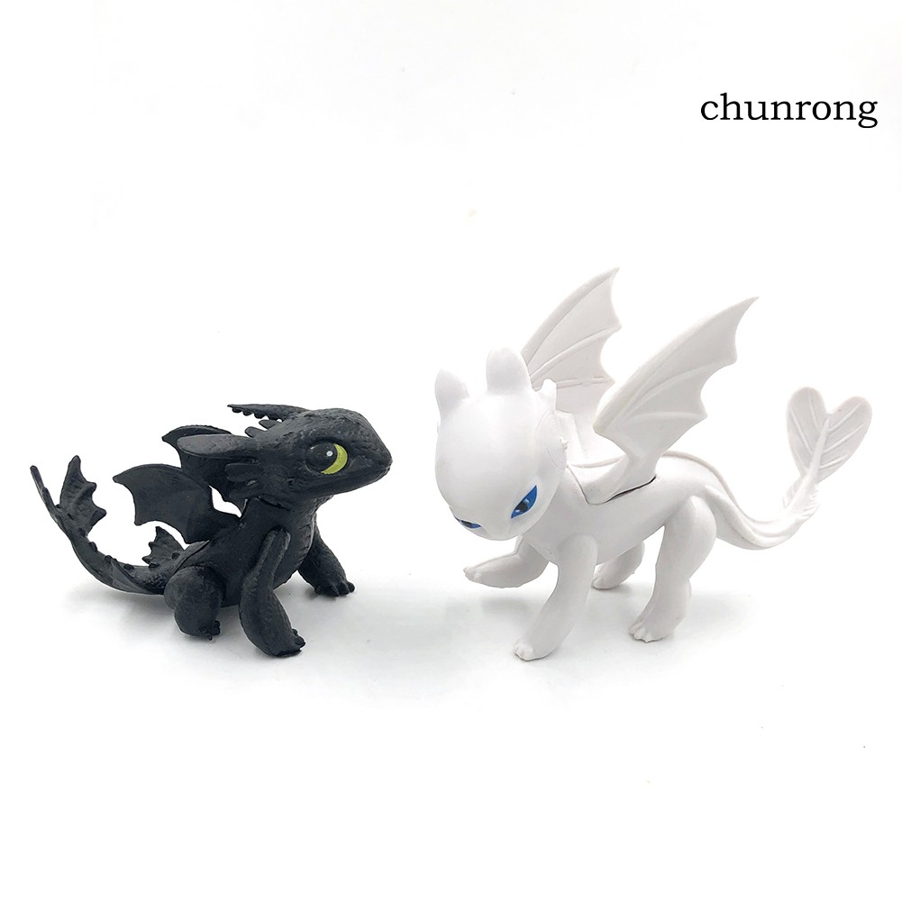 CR+Toothless Anime Figure Night Fury Dragons Doll Children Toys Desktop Ornament