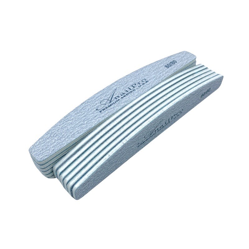 Dũa Móng Tay Móng Gel Nail ForPro Nhám Mỹ 80/80 Dạng Cong Bầu