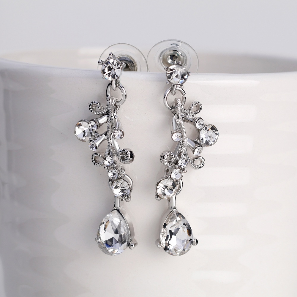 (MớI) Bộ Vòng cổ + Bông Tai HìNh Vương MiệN ĐíNh Đá Sang TrọNg