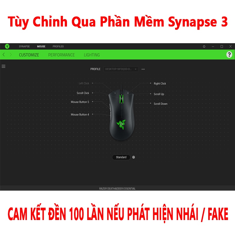 Chuột Gaming Có Dây Razer Deathadder 2000DPI- Deathadder Essential 6400DPI HÀNG CHÍNH HÃNG