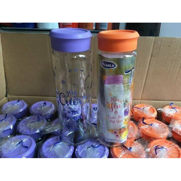 4 bình thủy tinh vinamilk 530ml