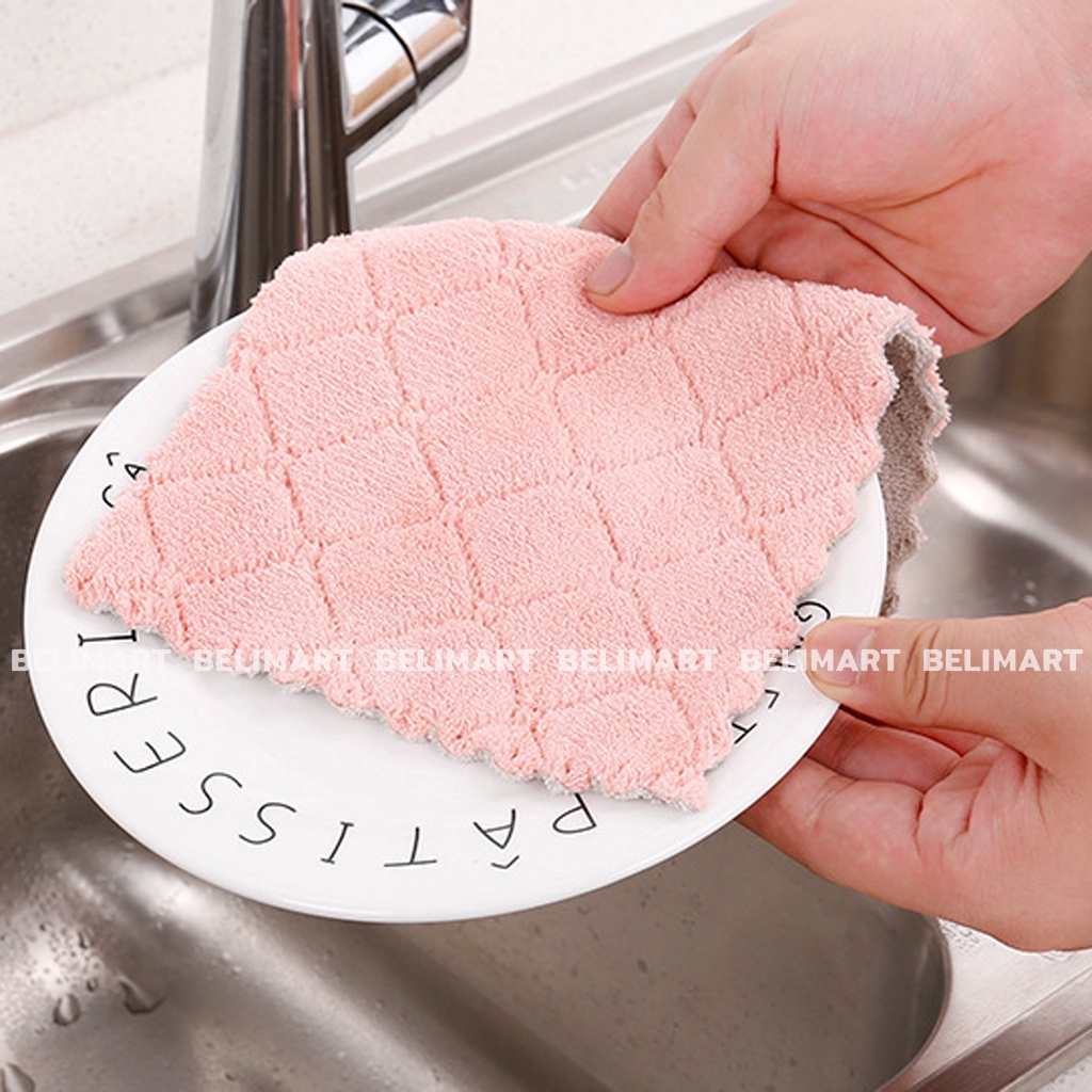 Khăn lau bếp đa năng cao cấp, khăn lau tay 2 mặt siêu thấm nước Beli BL026