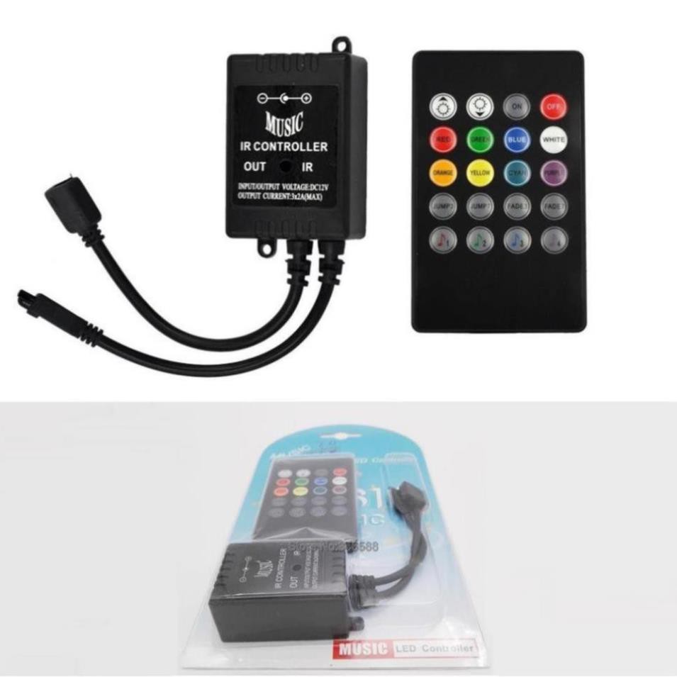 Bộ Remote Điều Khiển Cảm Biến Âm Thanh Dùng Cho Đèn LED Ánh Sáng RGB