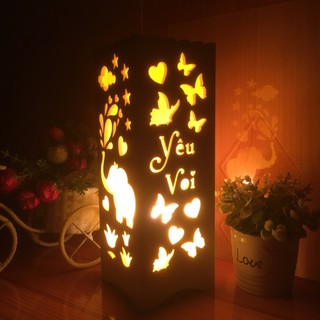 Đèn handmade khắc chữ theo yêu cầu, quà tặng độc đáo, lãng mạng cho bạn trai, bạn gái