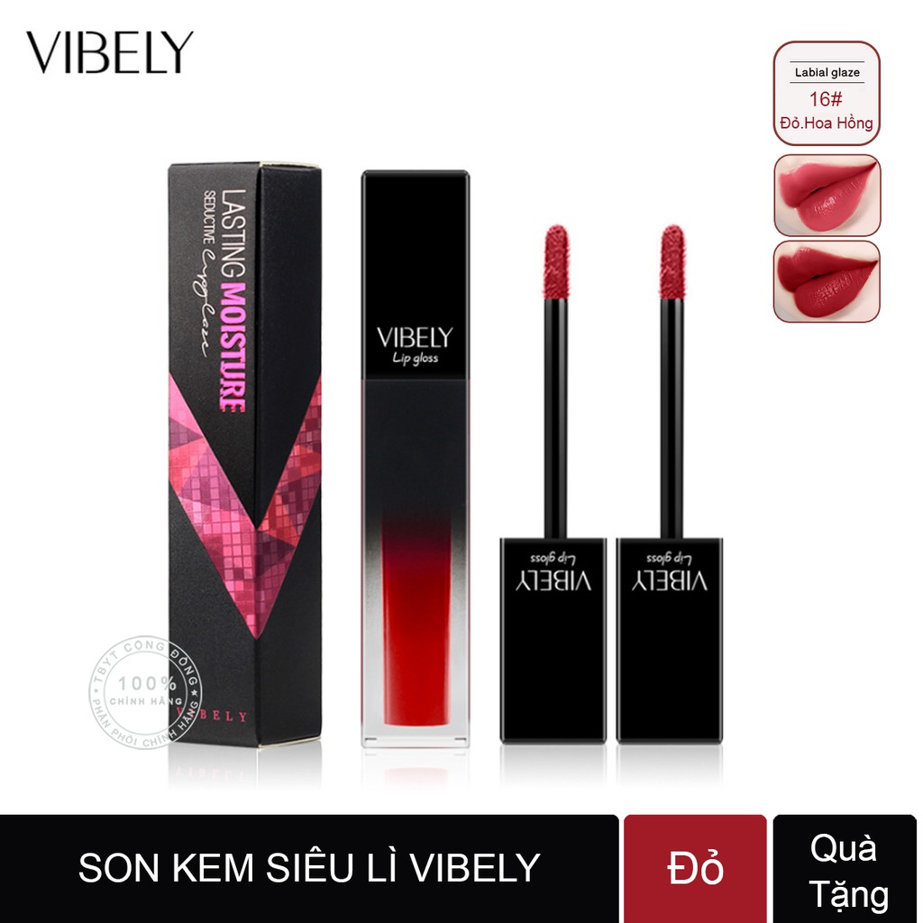 Son kèm siêu lì Vibely Lasting Moisture cao cấp