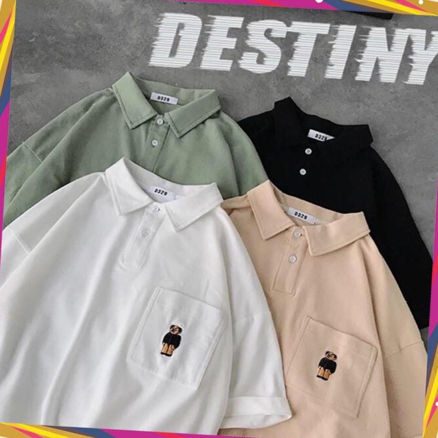ÁO THUN CỔ BẺ IN HÌNH DỄ THƯƠNG POLO HOT M34