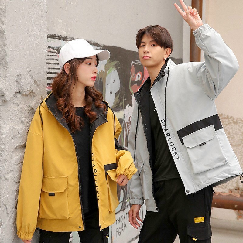 Áo Khoác Kaki Nam Nữ 2 Lớp Có Mũ ♥️ Free Ship ♥️ Áo Kaki Bomber Form Rộng Túi Hộp Vải Mền Đẹp Thời Trang | BigBuy360 - bigbuy360.vn