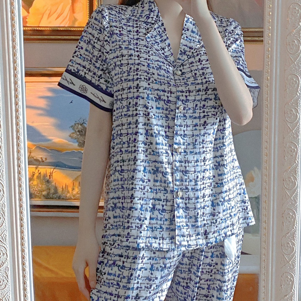 [Hàng Loại 1] Bộ ngủ lụa Pizama cao cấp, bộ mặc nhà xinh sang chảnh | BigBuy360 - bigbuy360.vn