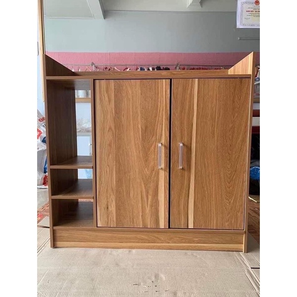 TỦ GIÀY GỖ 2 CÁNH 3 NGĂN THÔNG MINH