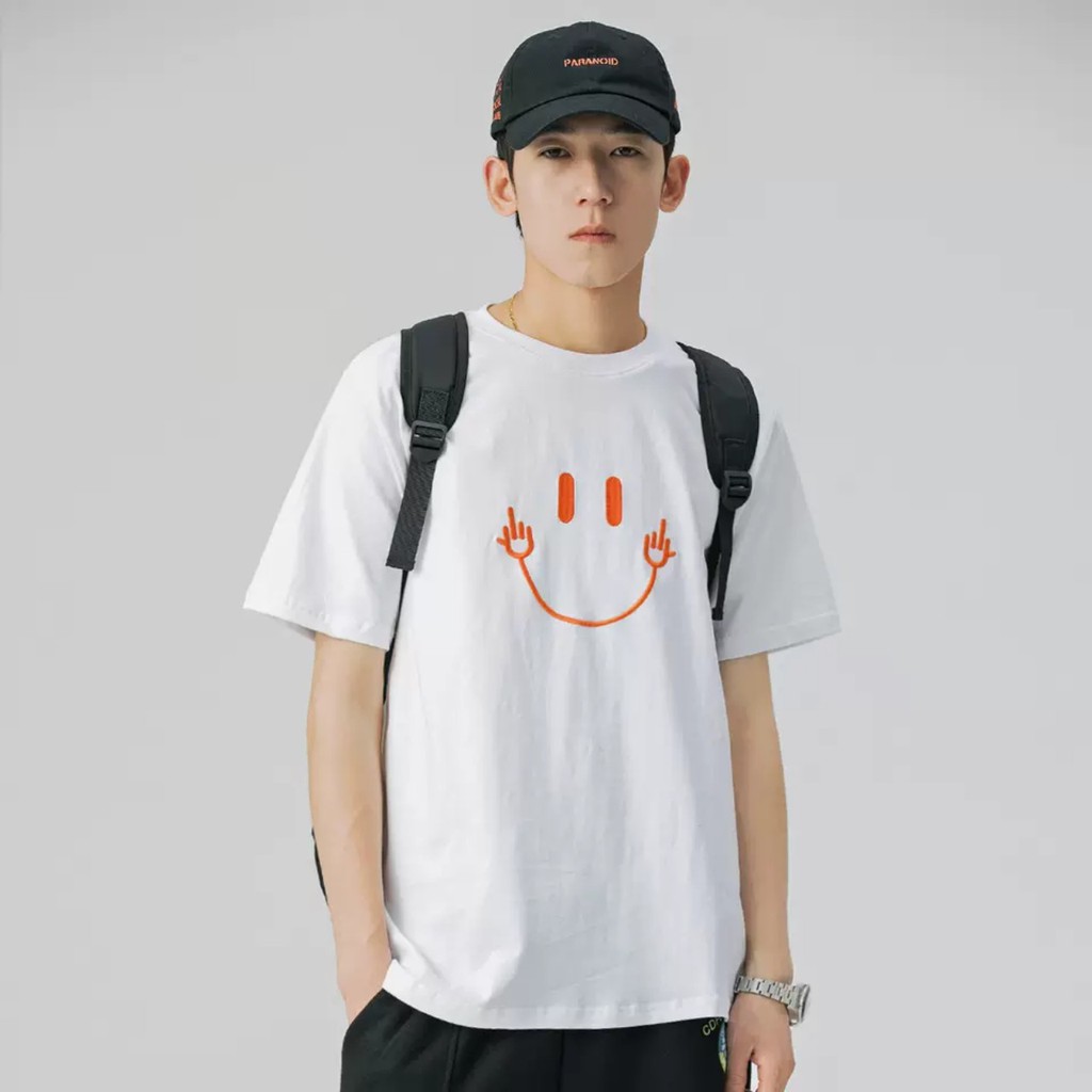 Áo thun nam đẹp ⚜️Áo thun Stee ⚜️FREESHIP⚜️ in hình SMILE ⚜️ chất vải cotton chất mịn tốt