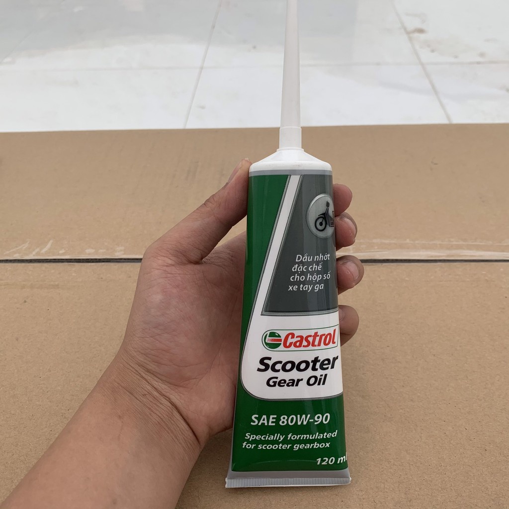 NHỚT HỘP SỐ XE TAY GA NHỚT LÁP CASTROL SCOOTER GEAR OIL TUÝP 120ml