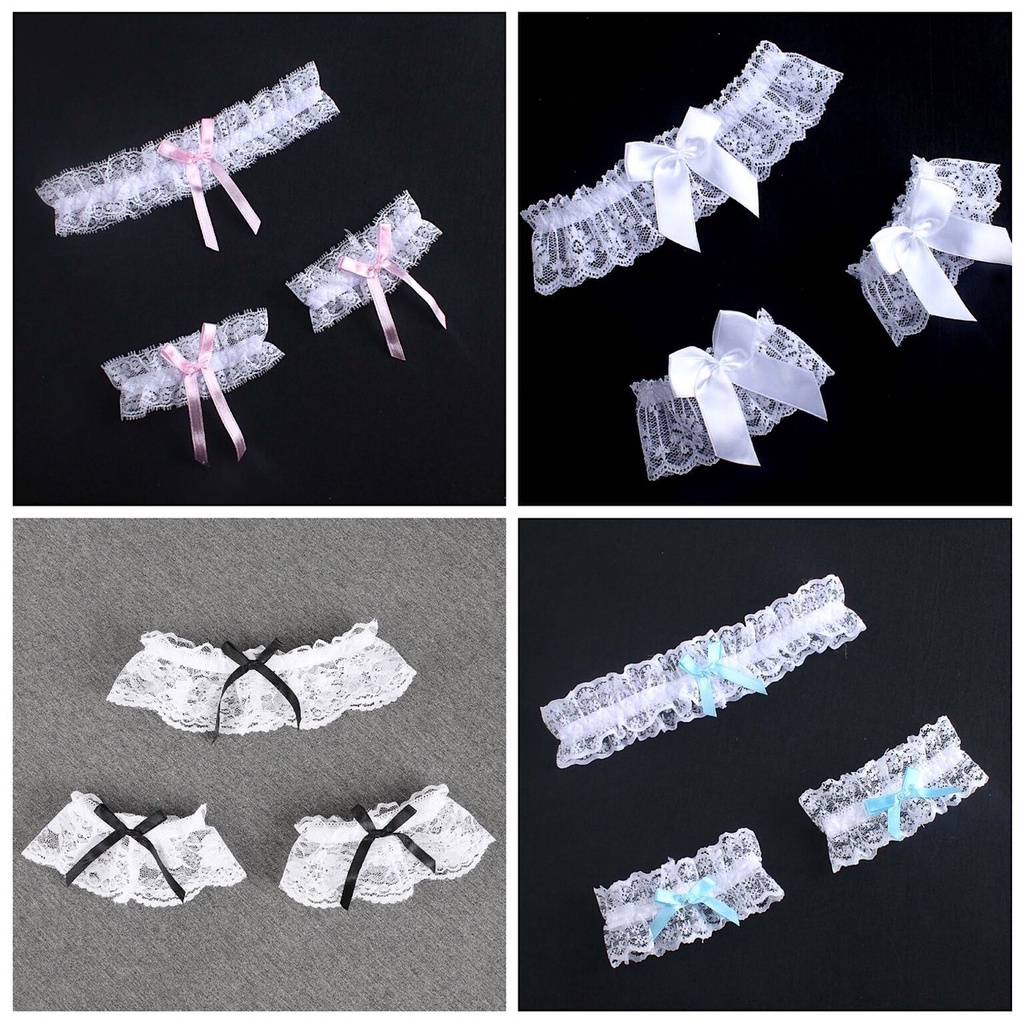 C02 | Vòng Cổ Choker Ren Quyến Rũ Phụ Kiện Cosplay Hầu Gái Phụ Kiện Vòng Cổ Vòng Tay Vòng Đùi La Perbra - C02