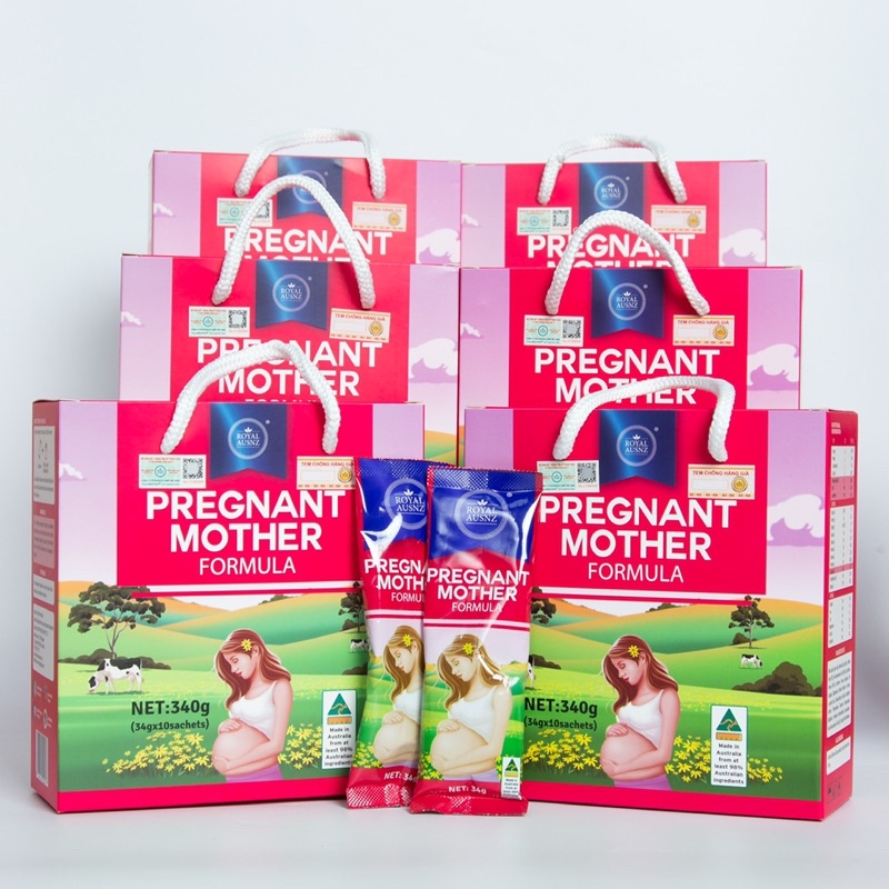 [Sẵn] Sữa Dành Cho Bà Bầu Hoàng Gia Úc ROYAL AUSNZ Pregnant Mother Formula (Hộp 10 Gói)