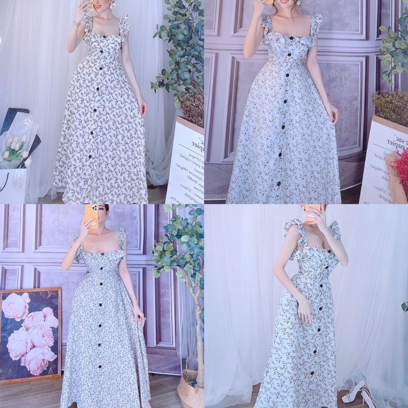 Đầm maxi cánh tiên bèo from Na Trịnh nút