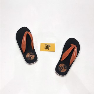 Mới - Dép converse đen quai cam logo mới chính hãng