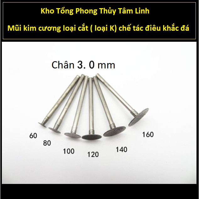 Mũi cắt kim cương cắt đá quý, ngọc bích| Kho tổng Phong Thủy Tâm Linh