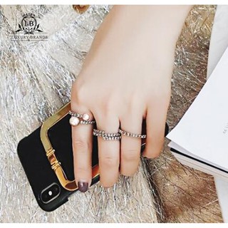 Set nhẫn nữ ulzzang Hàn Quốc hợp kim nhiều kiểu đính ngọc hạt đá lấp lánh thời trang phong cách retro cổ điển