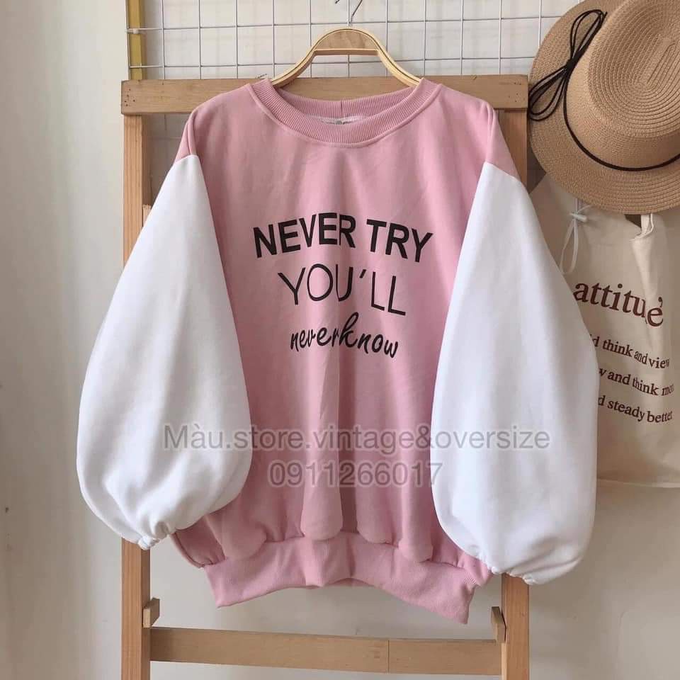 Áo Nỉ Tay Dài Never Try You'll Never Know | BigBuy360 - bigbuy360.vn