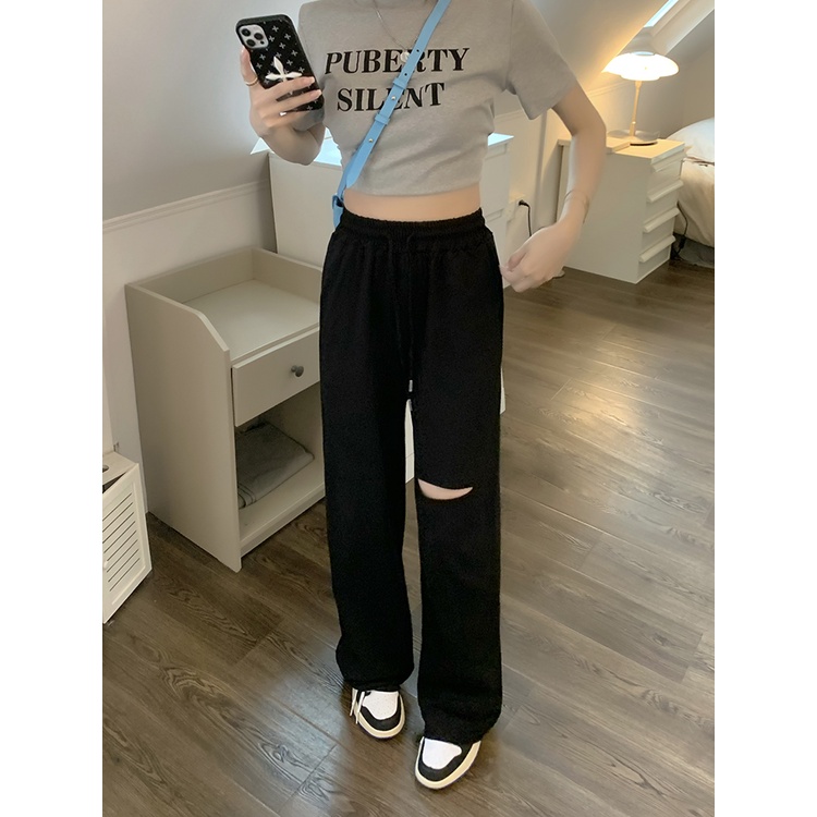 Quần Dài Thể Thao Nữ Ống Rộng Thời Trang Năng Động