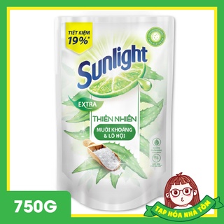 Nước rửa chén Sunlight Thiên Nhiên Lô Hội và Muối khoáng Túi 750g