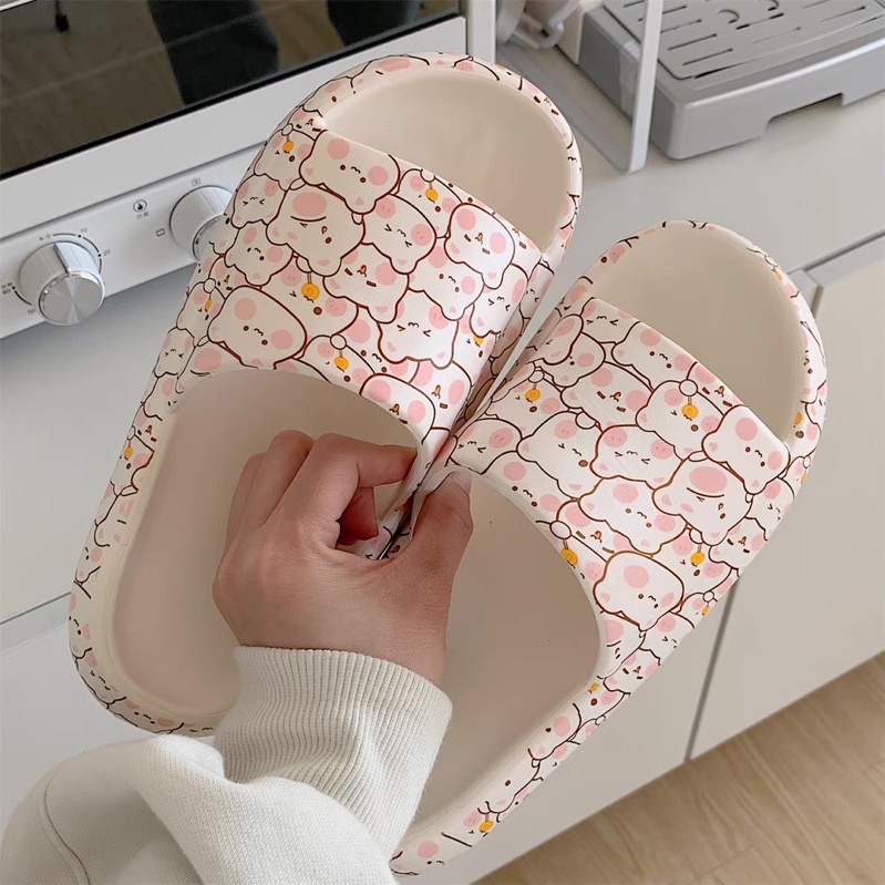 Dép bánh mì,dép quai ngang hình gấu dễ thương phong cách Ulzzang