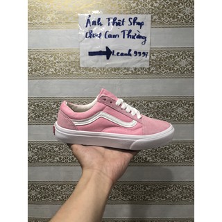 Giày thể thao SNEAKER hồng vải nhung