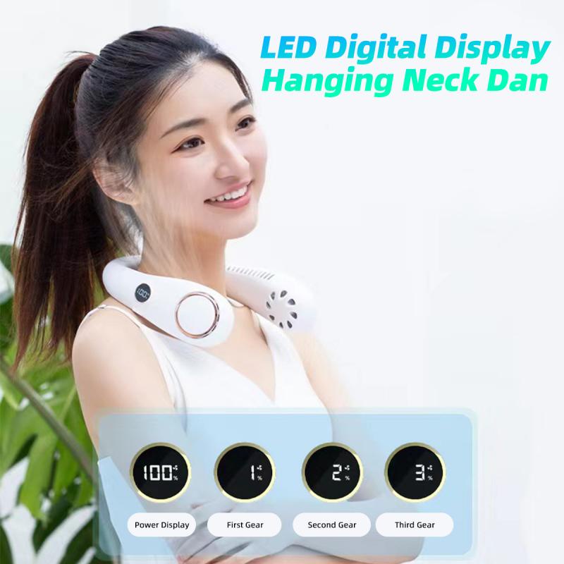 Quạt Làm Mát Mini HdoorLink Thể Thao Di Động Không Cánh Cổng Sạc USB Có Dây Đeo Cổ Tay Cho Trẻ Em