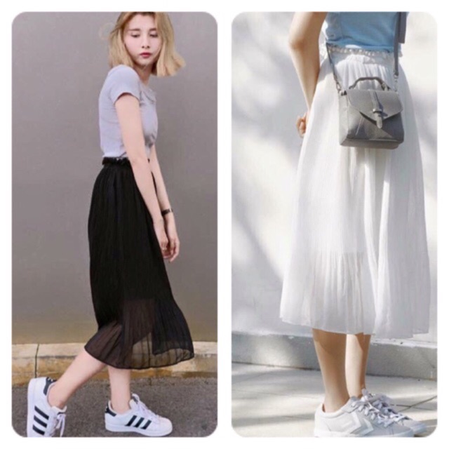 💥Sale Sốc 💥Chân Váy Midi Voan Dập Ly Nhiều Màu Lựa Chọn | BigBuy360 - bigbuy360.vn