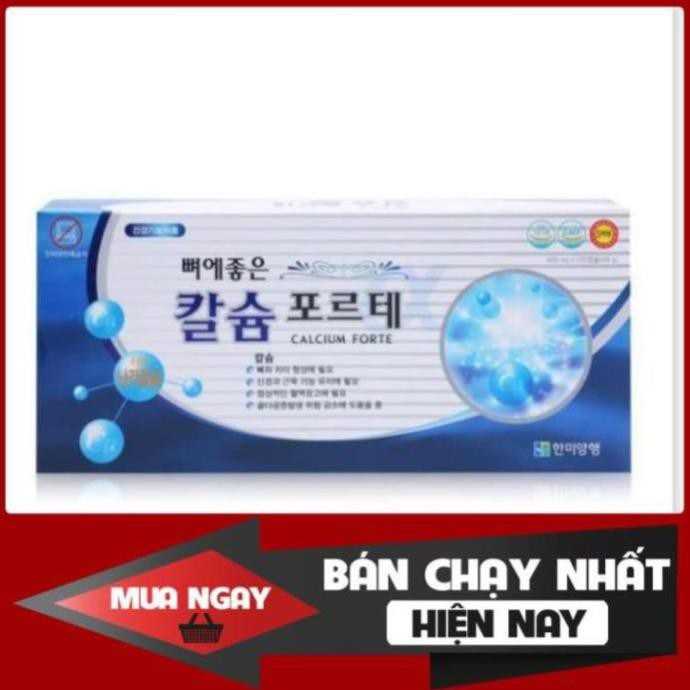 Viên uống bổ sung canxi HANMI Hàn Quốc hộp màu xanh 120 viên - 400mg (Calcium Forte)