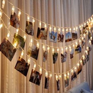 Dây đèn treo ảnh V.1 (10 bóng, dây dài 1.6 mét) màu vàng- Muasamhot1208