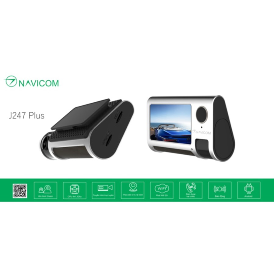 Camera hành trình theo dõi trực tuyến từ xa Navicom J247Plus + đổi nguồn 24V