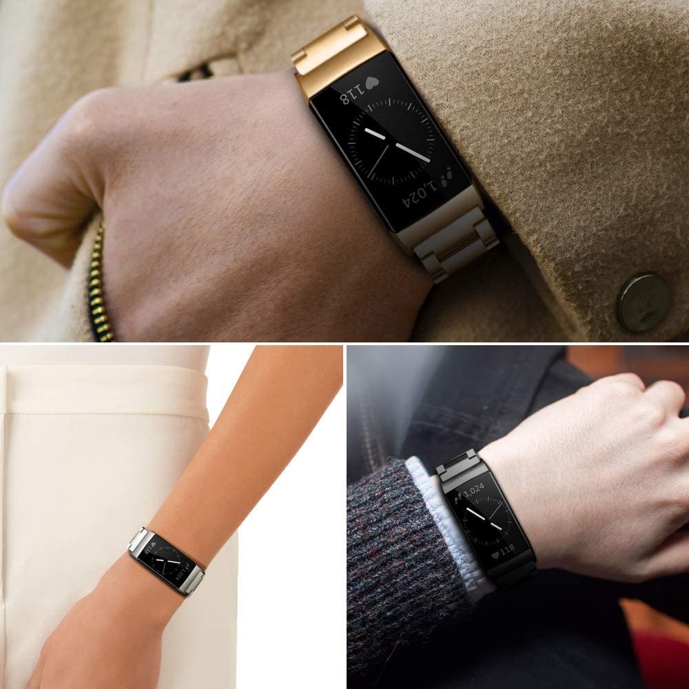 Dây đeo inox cho đồng hồ thông minh Fitbit Charge 4 3 2 Charge 2 3 4