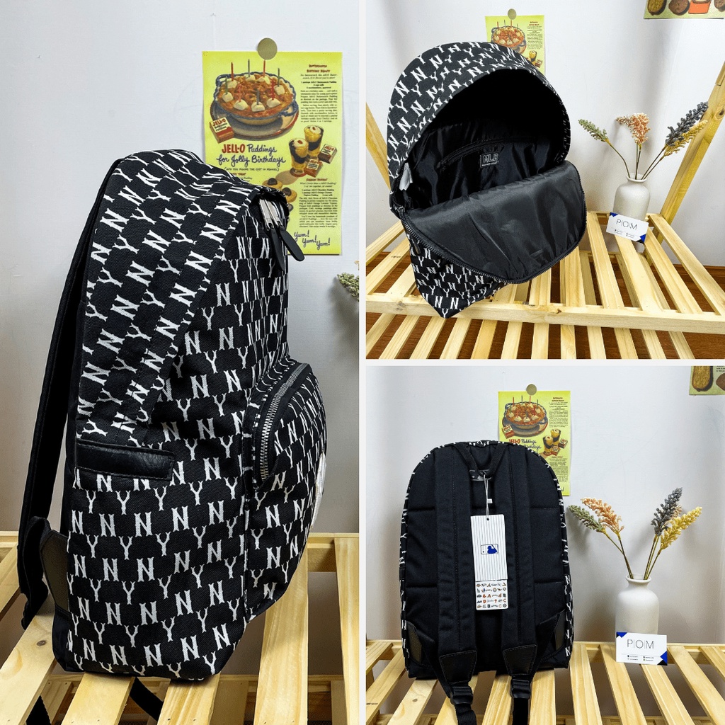 Balo unisex cặp đi học đi chơi nam nữ NY Monogram - Pom Store