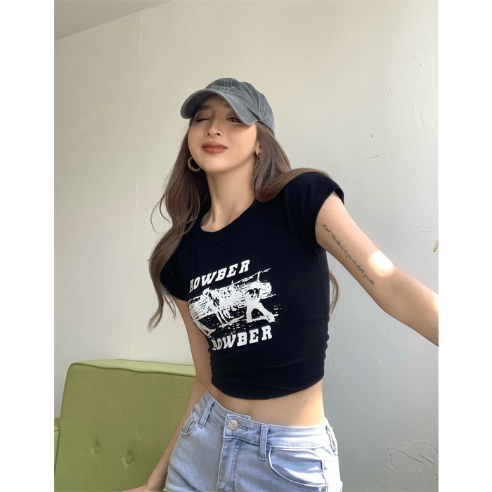 Áo Thun Tay Ngắn Phong Cách Hàn Quốc Thời Trang Cho Nữ