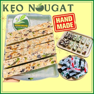 Nougat Hương Nguyên - Kẹo Nougat Ăn Vặt Healthy, Kẹo Hạnh Phúc Vị Trà Sữa, Matcha, Socola
