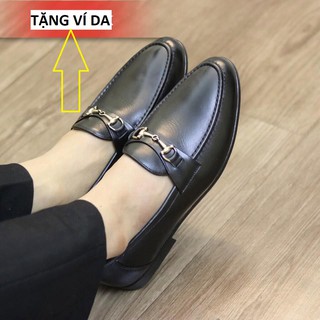 Giày Lười Nam Công Sở Da CÔNG NGHỆ Cao Cấp Da Thật Đế Cao Su Êm Cực Bền