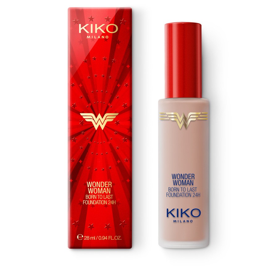 Kem nền Kiko 24h❤️ Wonder Woman Born To Last Foundation 24h ❤️ Italia màu sáng Porcelain