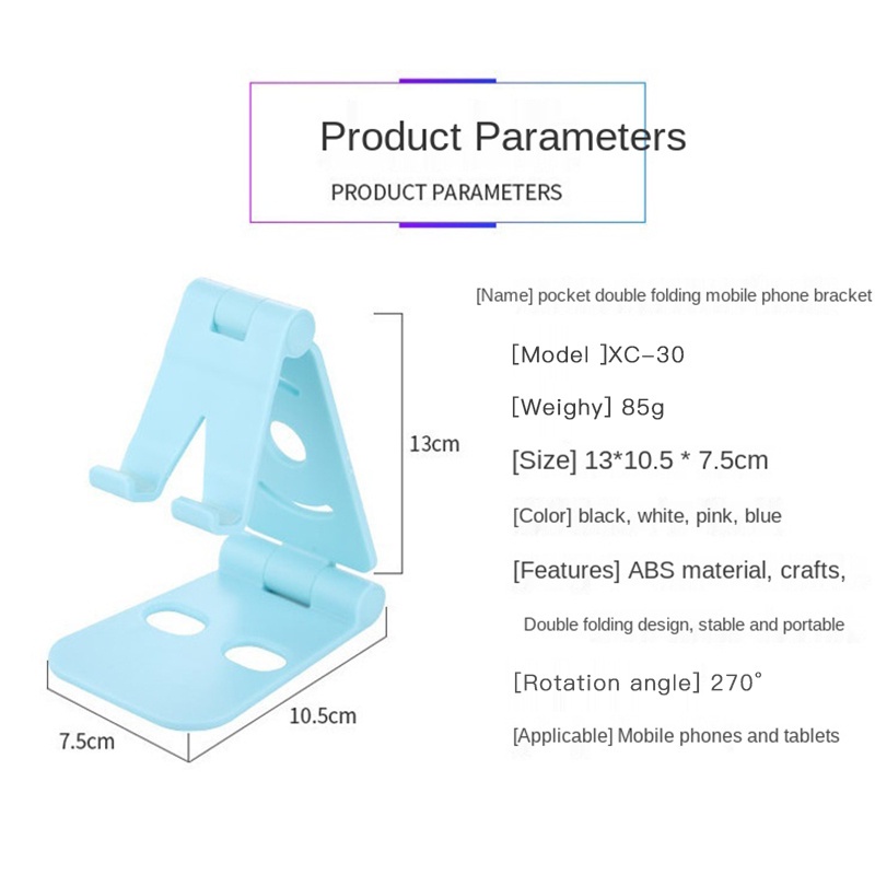 Giá Đỡ Điện Thoại / Máy Tính Bảng Để Bàn Bằng Nhựa Có Thể Gập Lại Tiện Dụng