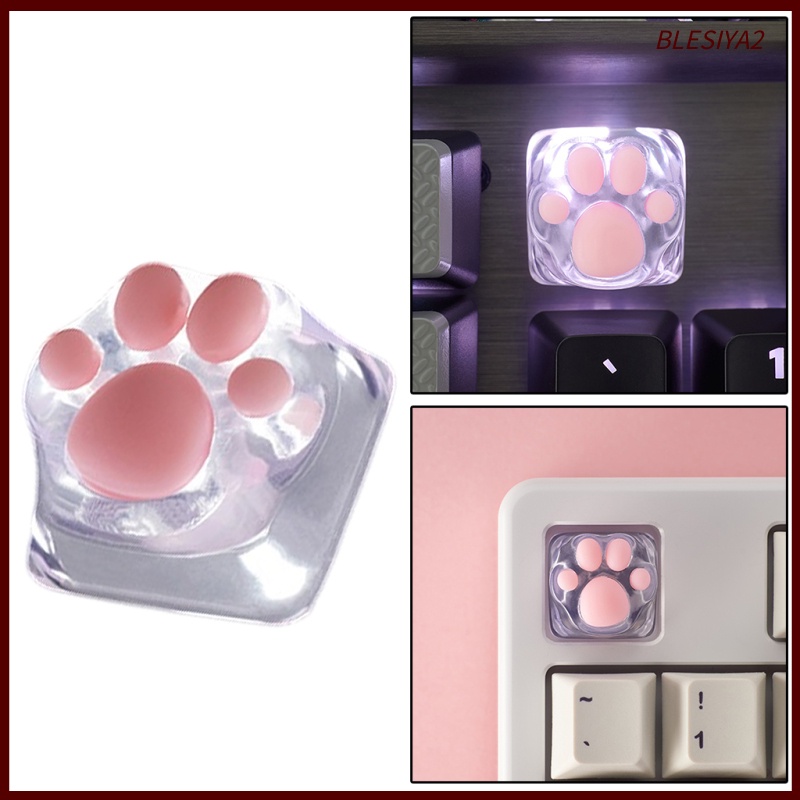 [BLESIYA2] Transparent Gaming Key Caps Cat Paw Keycaps Machinery Keyboard keycaps Base