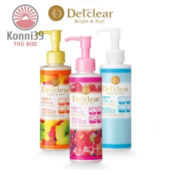 GEL TẨY TẾ BÀO CHẾT DETCLEAR 180ML (KHÔNG MÙI DA NHẠY CẢM / HƯƠNG BERRY / HƯƠNG HOA QUẢ) HÀNG NHẬT NỘI ĐỊA