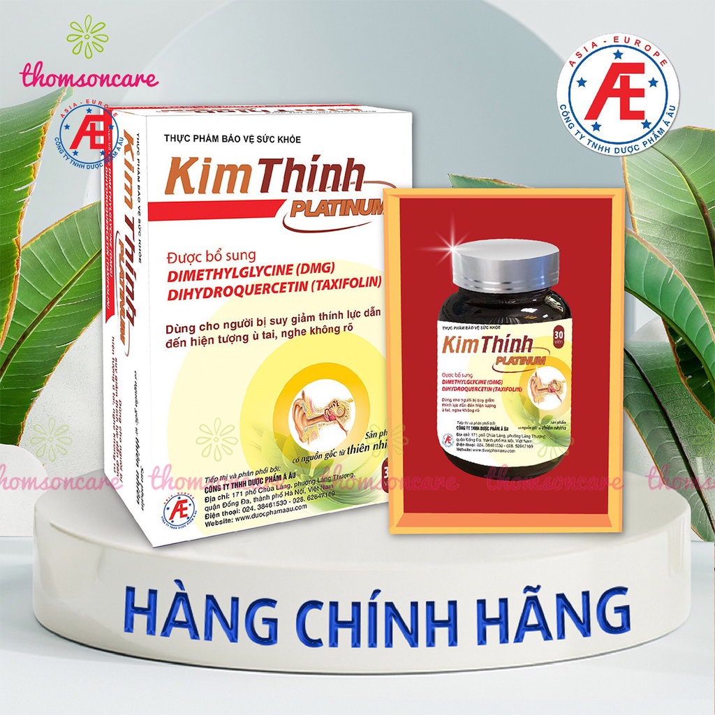 Kim thính Platinum Hàm lượng cao lọ 30v hiệu quả tốt hơn, giảm ù tai, tăng thính lực