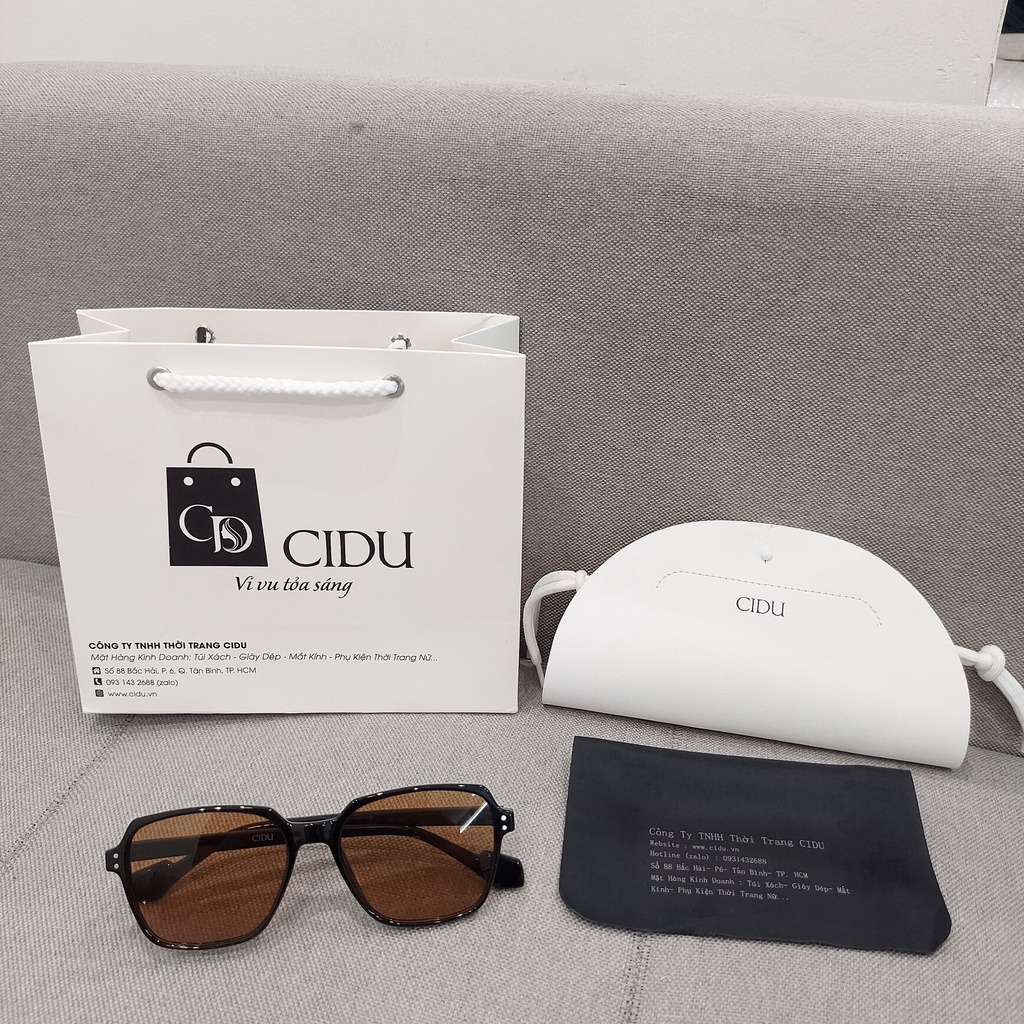 Kính Thời Trang Tròng Nâu Cà Phê Cidu Mk27