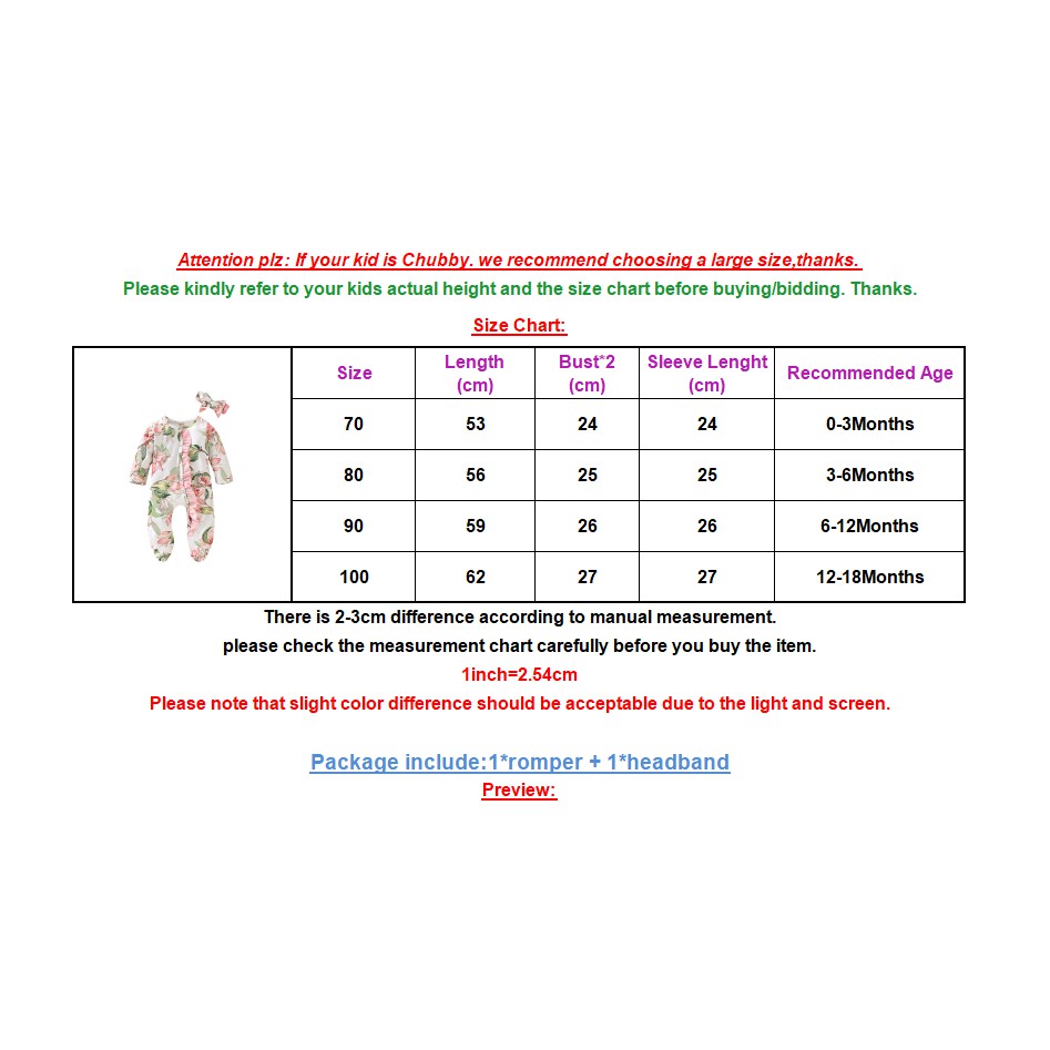 Áo liền quần MIKRDOO dài tay họa tiết in hoa kèm băng đô dễ thương cho bé gái 0-18 tháng